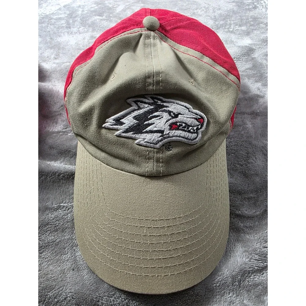 New Mexico Lobos Starter Hat Mens OSFA Red Tan Embroidered Strapback Cap